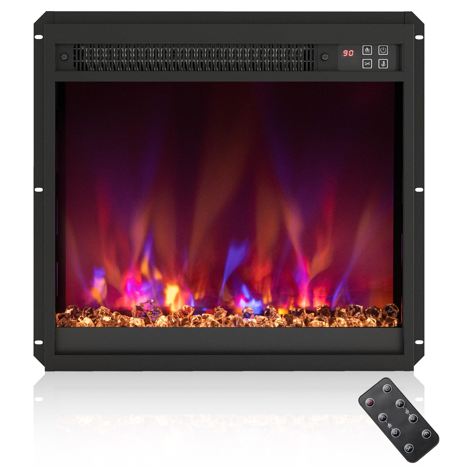 Tangkula 18” Electric Fireplace Insert with Remote Control